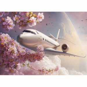 postcard for 8 of March, beautiful flowers, romantic atmosphere, small jet aircrafts, magic +professional