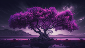 Content distribution, purple tones, realistic picture, 8k, –ar 16:9