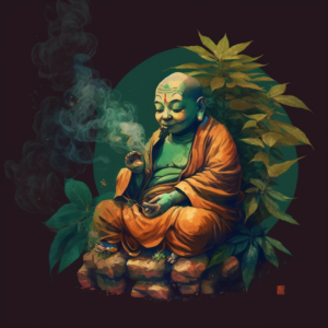 buddha, vector, weed