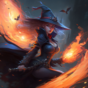 action theme with witch