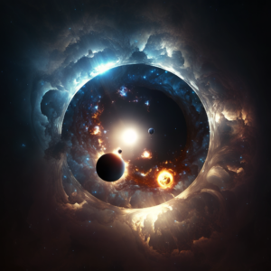 realistic photo of a 4 dimesion in a universe