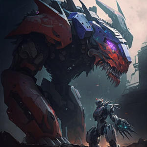 gigant bio-mutant monster kaiyu vs mecha battle, cyberpunk syle, anime details like akira film