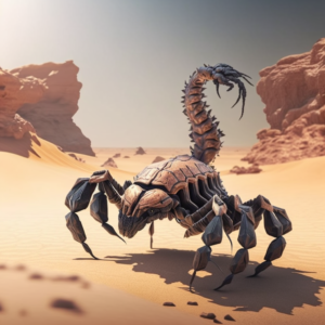 Scorpion in the desert