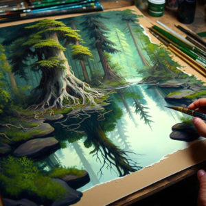 make a forest panting