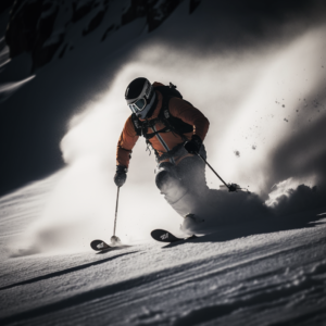 downhill skiing , cinematic composition shot, cinematic color grading + photo taken by ARRI, photo taken by sony, photo taken by canon, photo taken by nikon, photo taken by sony, photo taken by hasselblad + incredibly detailed, sharpen, details + professional lighting, photography lighting + 35mm, 50mm, 85mm, 100mm + lightroom, behance photography, unsplash –v 4