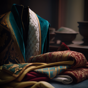 exotic fabrics for tailoring , cinematic composition shot, cinematic color grading + photo taken by ARRI, photo taken by sony, photo taken by canon, photo taken by nikon, photo taken by sony, photo taken by hasselblad + incredibly detailed, sharpen, details + professional lighting, photography lighting + 35mm, 50mm, 85mm, 100mm + lightroom, behance photography, unsplash –v 4