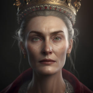 a queen,style by annie leibovitz,beautiful face, 8k,octane render,highly detailed,ar4:3,