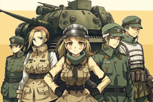 wermacht panzer brigade in anime style –ar 3:2