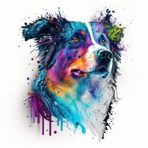 dog, colorful, png