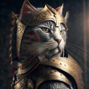 dramatic cat warrior