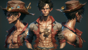 badass 3d monkey d luffy –ar 16:9